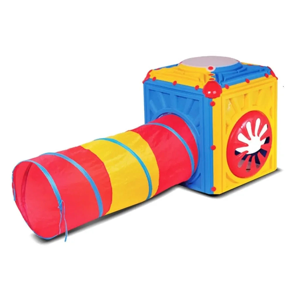 Starplay Activity Cube with Flex Tunnel – Modular Indoor & Outdoor Playhouse for Toddlers and Kids - Naivri