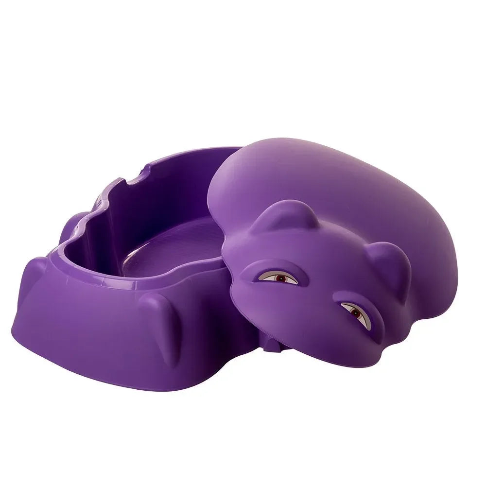 Starplay Hippo Pool/Sandpit with Cover – Versatile Outdoor Toddler Pool & Sandbox for Ages 1 to 3 Years - Naivri