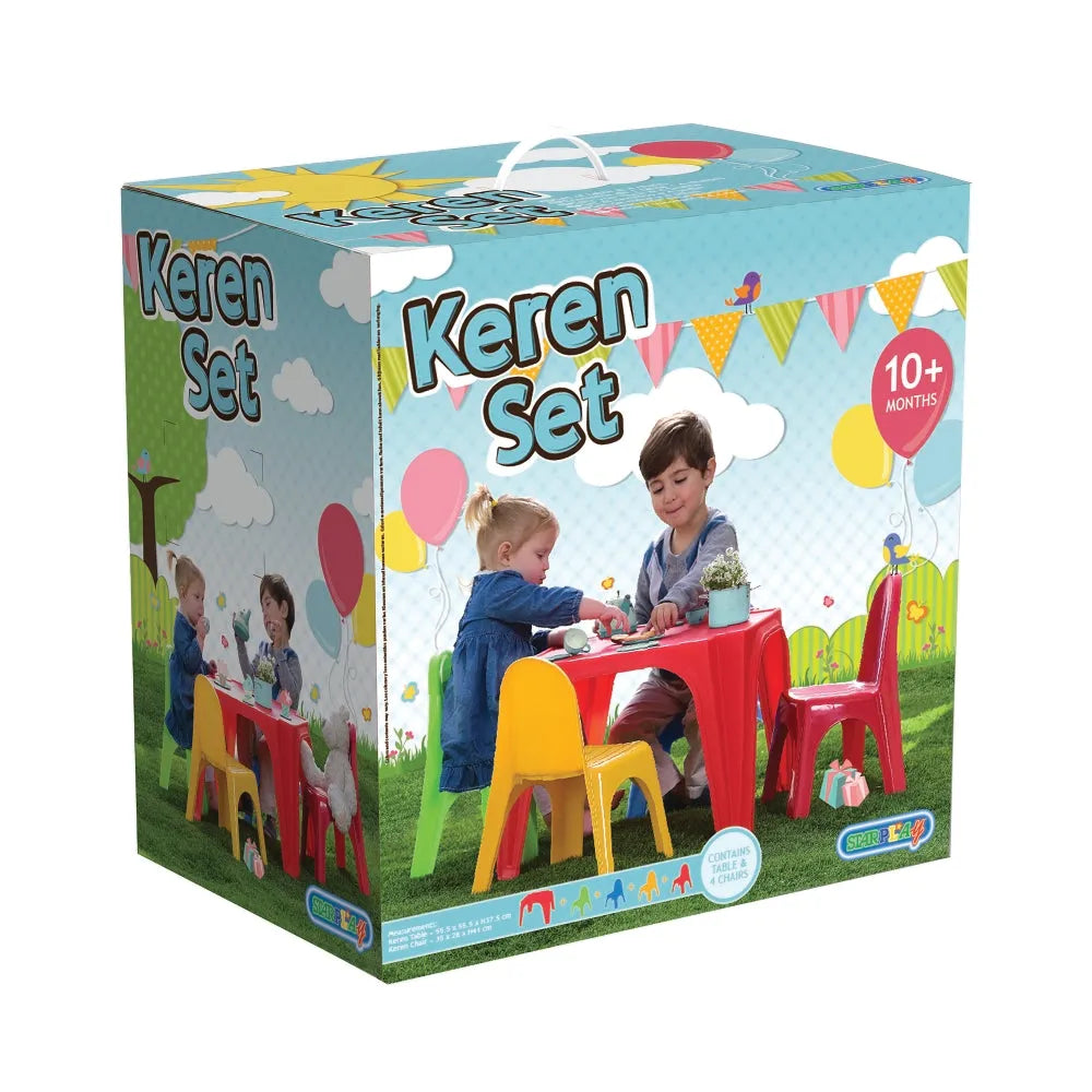 Starplay Keren set: 1 Table & 4 Chairs - Naivri