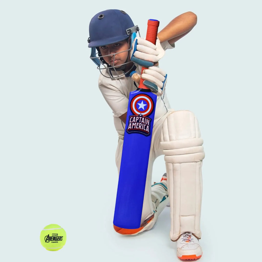 Starter Captain America Cricket Bat N Ball Size 1 - Naivri