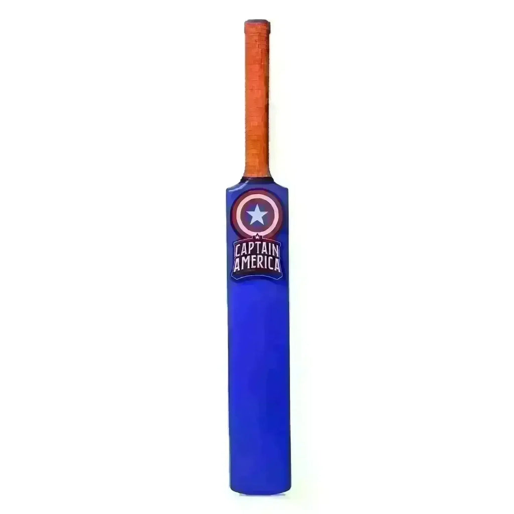 Starter Captain America Cricket Bat N Ball Size 1 – Superhero-Themed Outdoor Cricket Set for Kids Aged 5+ - Naivri
