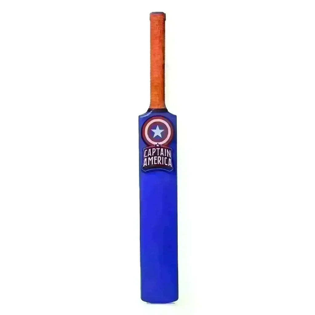 Starter Captain America Cricket Bat N Ball Size 1 – Superhero-Themed Outdoor Cricket Set for Kids Aged 5+ - Naivri