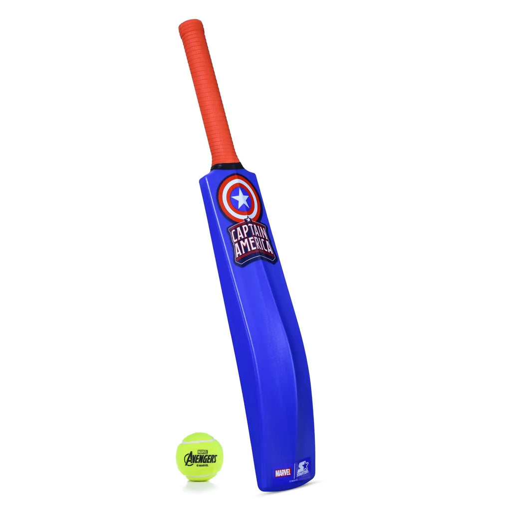 Starter Captain America Cricket Bat N Ball Size 4 - Naivri