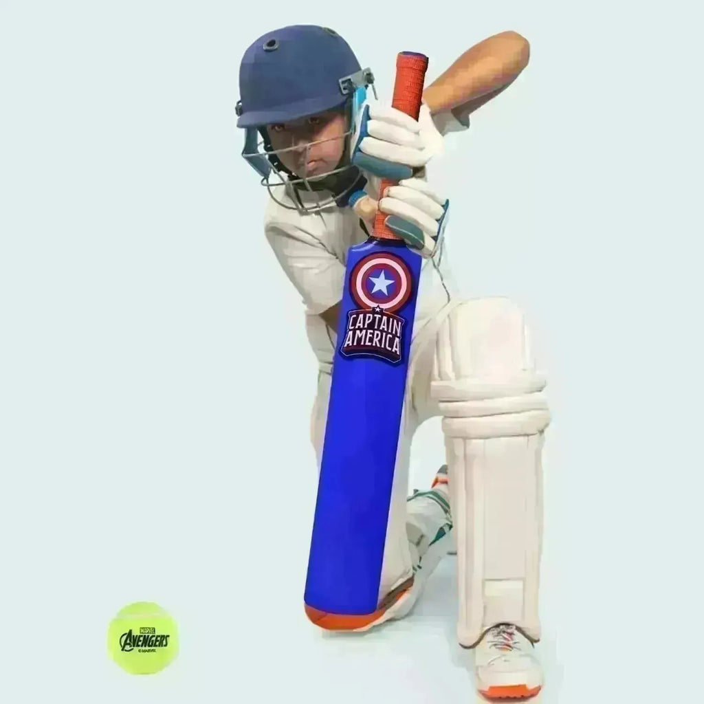 Starter Captain America Cricket Bat N Ball Size 4 - Naivri