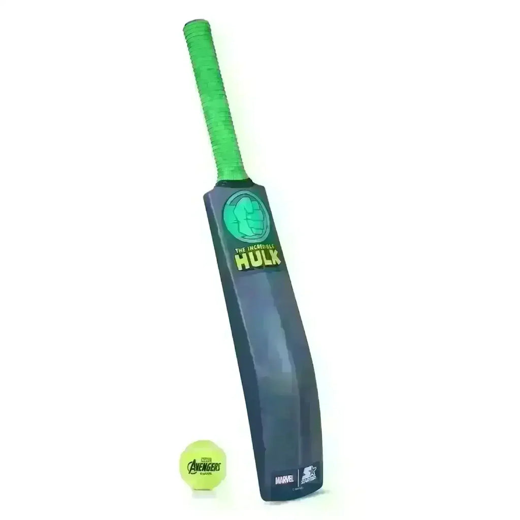 Starter Hulk Cricket Bat N Ball Size 1 – Avengers Edition | Outdoor Cricket Set for Kids 3+ - Naivri