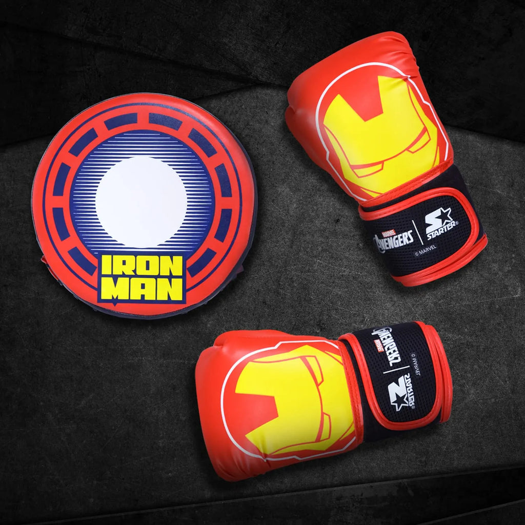 Starter Iron Man Focus Pad with Boxing Gloves - Naivri