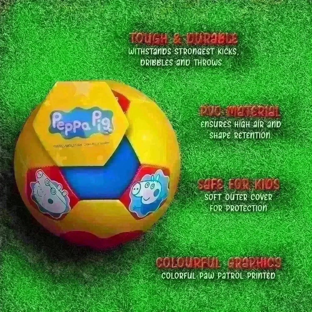 Starter Peppa Pig Football Size 3 – Yellow & Red | Durable PVC Soccer Ball for Kids - Naivri