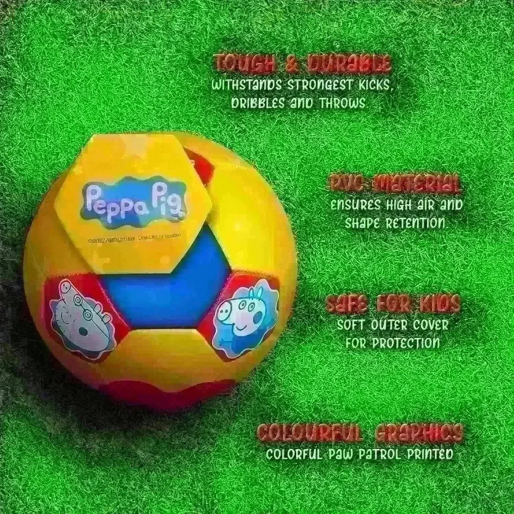 Starter Peppa Pig Football Size 3 – Yellow & Red | Durable PVC Soccer Ball for Kids - Naivri