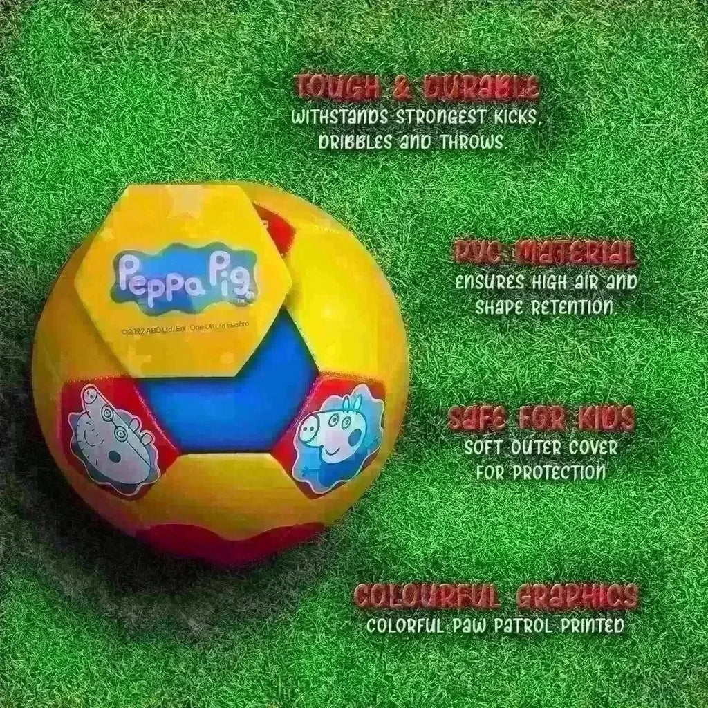 Starter Peppa Pig Football Size 3 – Yellow & Red | Durable PVC Soccer Ball for Kids - Naivri