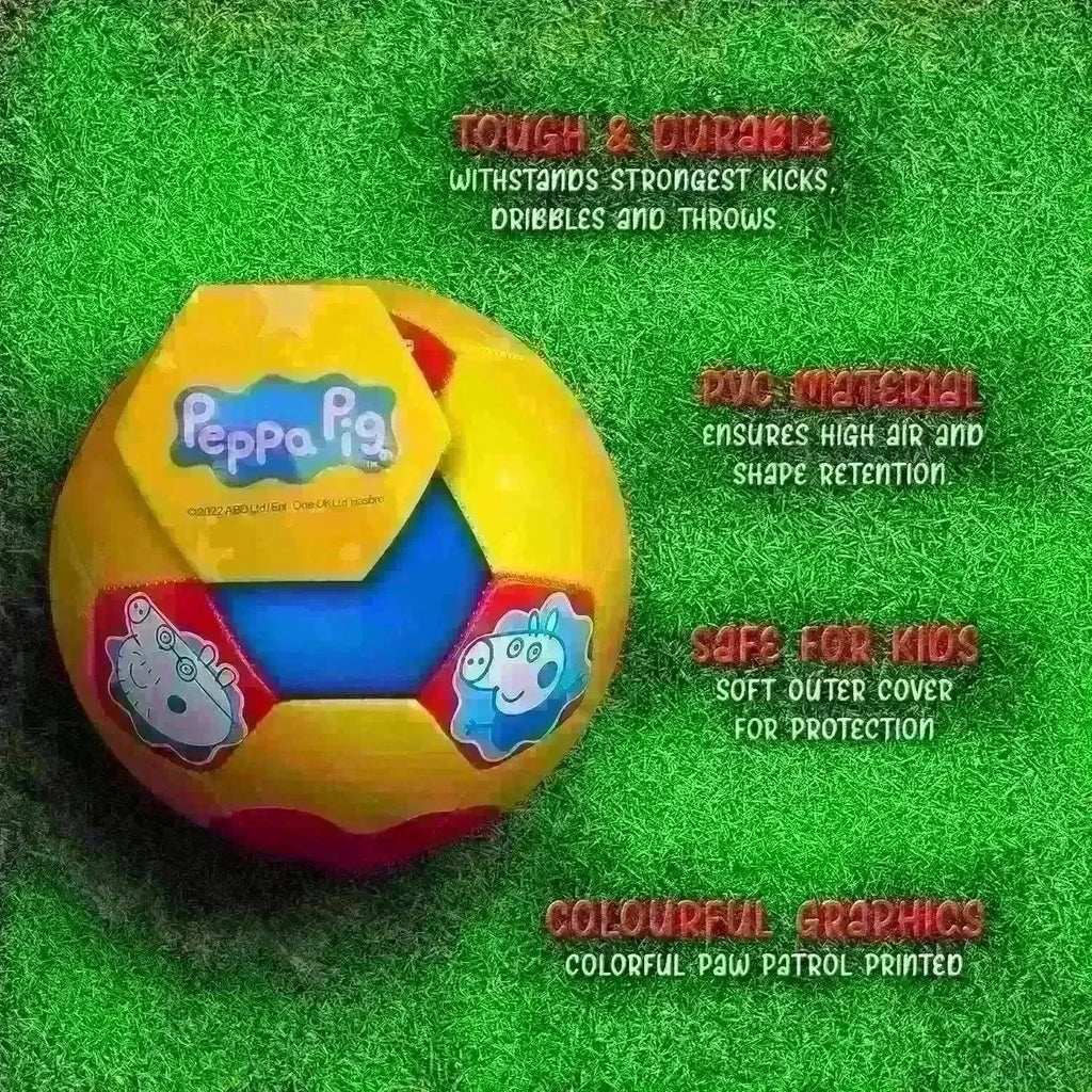 Starter Peppa Pig Football Size 3 – Yellow & Red | Durable PVC Soccer Ball for Kids - Naivri
