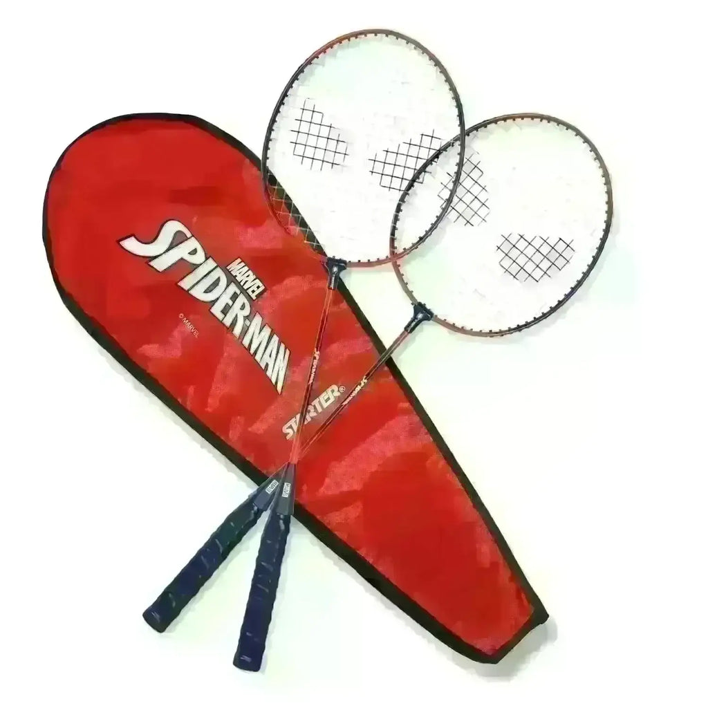 Starter Spider-Man Badminton Racket Set – Marvel-Themed Badminton Set for Kids and Beginners - Naivri