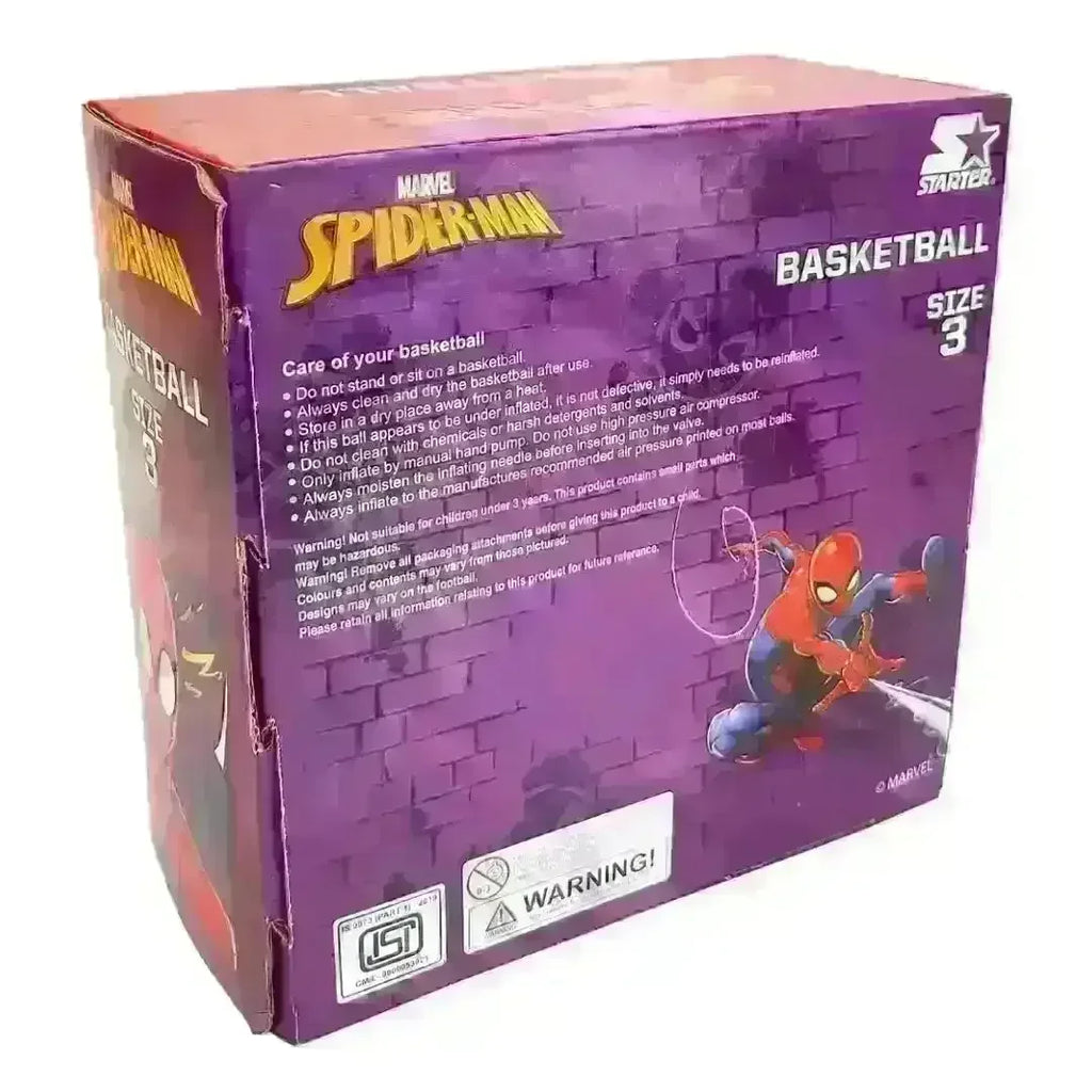 Starter Spider-Man Basketball Size 3 – Marvel Basketball for Kids Aged 5+ - Naivri