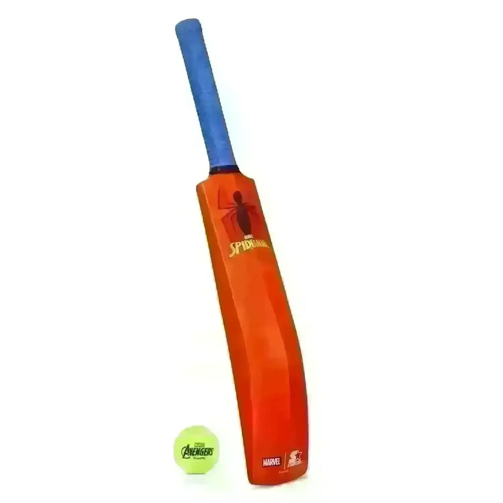Starter Spider-Man Cricket Bat N Ball Set (Size 1) – Marvel-Themed Cricket Set for Kids 3+ Years - Naivri