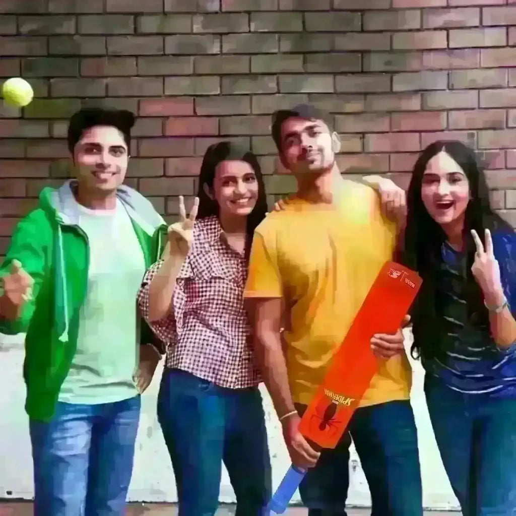 Starter Spider-Man Cricket Bat N Ball Size 4 – Outdoor Sports Set for Kids 3+ - Naivri