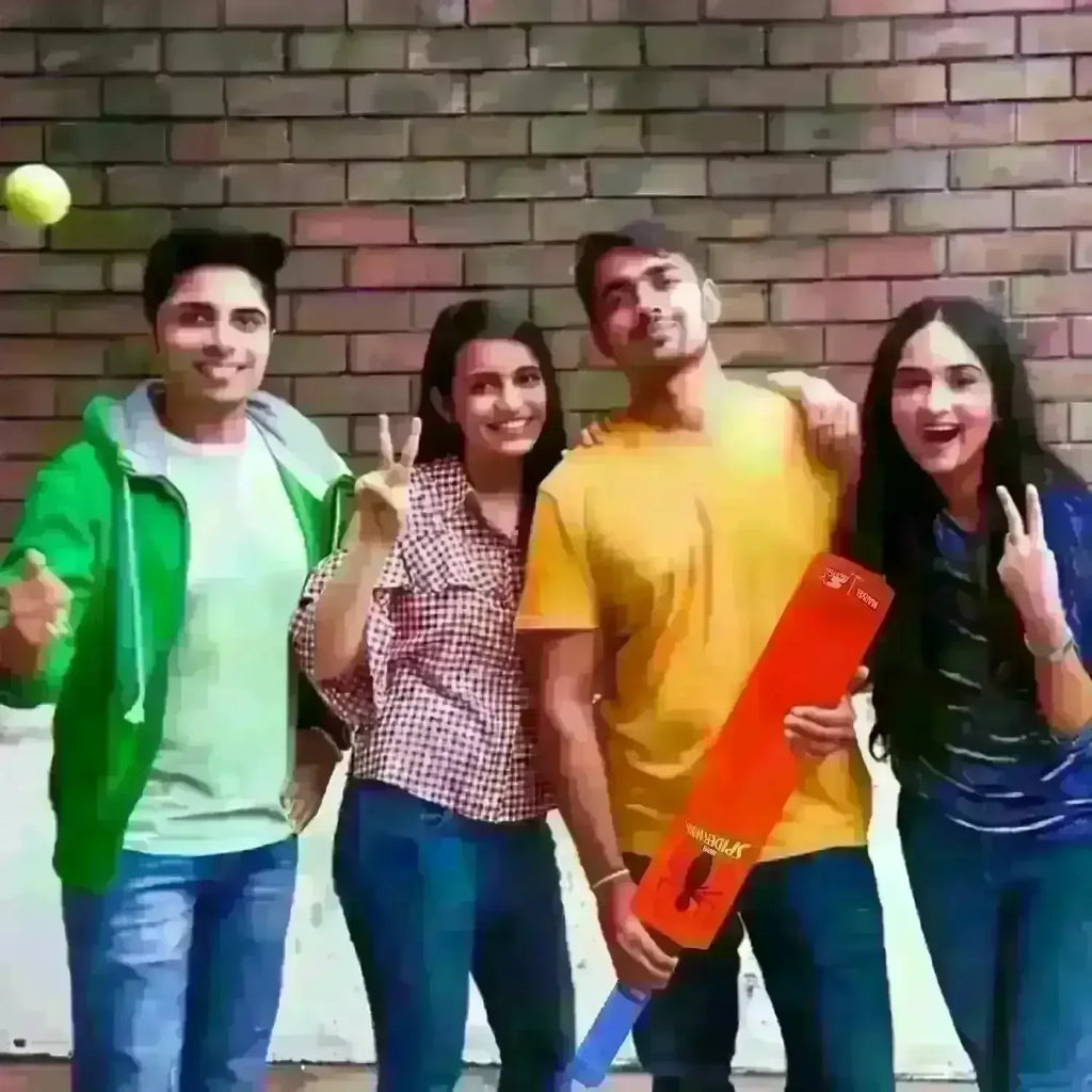 Starter Spider-Man Cricket Bat N Ball Size 4 – Outdoor Sports Set for Kids 3+ - Naivri