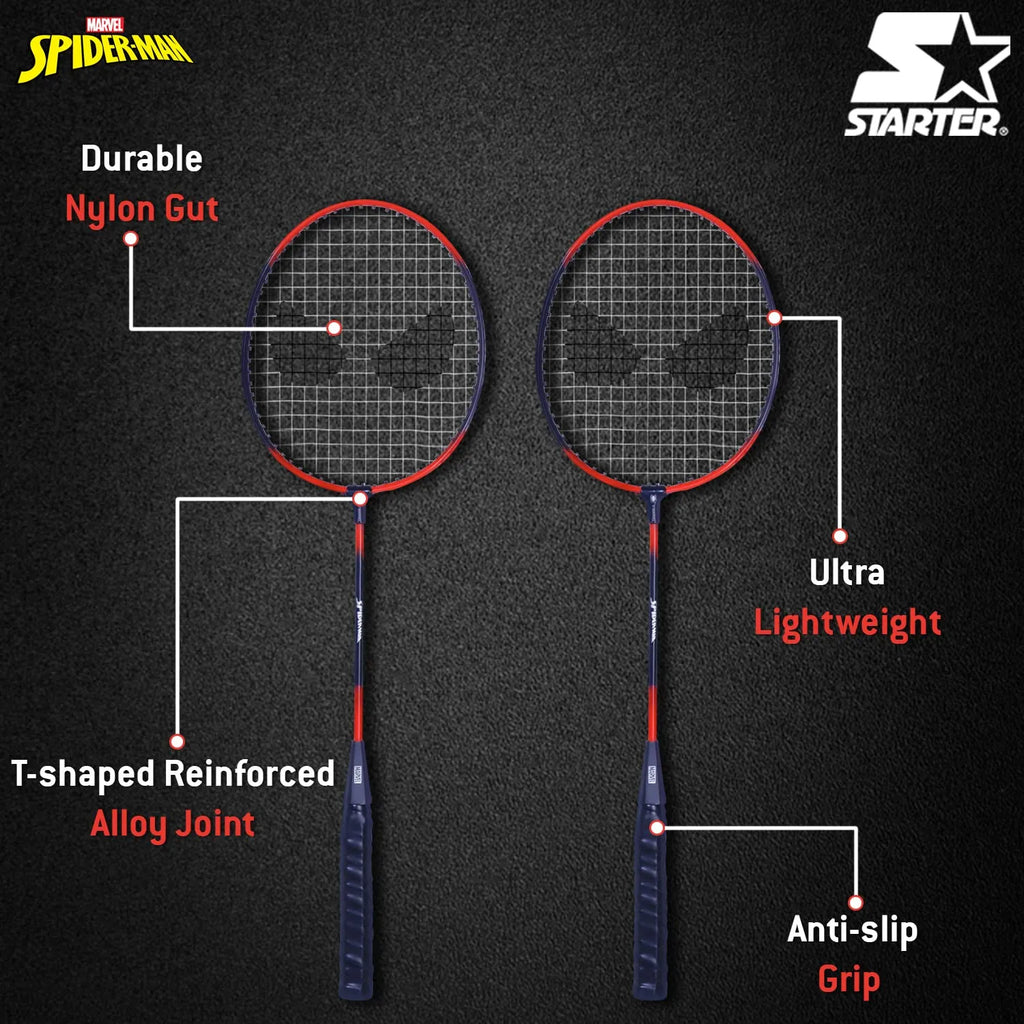 Starter Spiderman Badminton Racket Set - Naivri