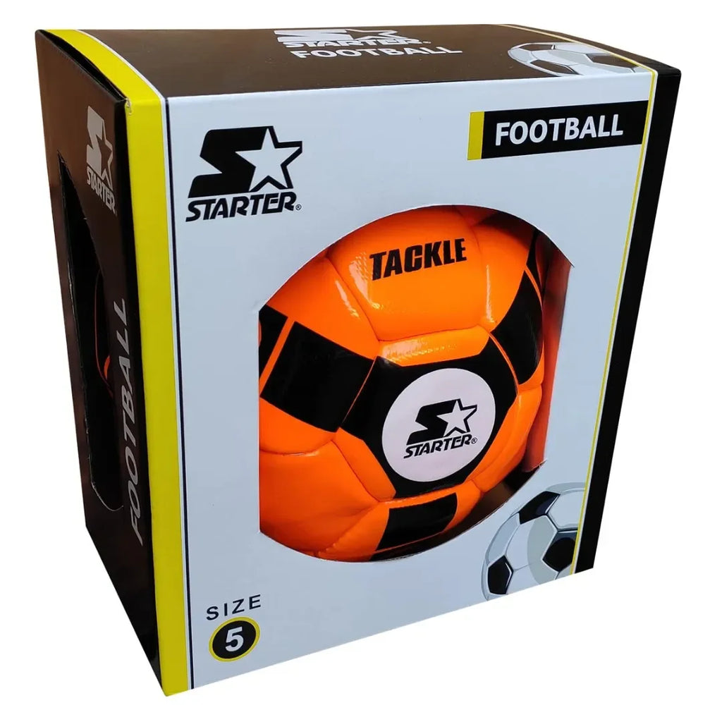 Starter Tackle Orange Football Size 5 – Durable, High-Visibility Football for All-Surface Play - Naivri
