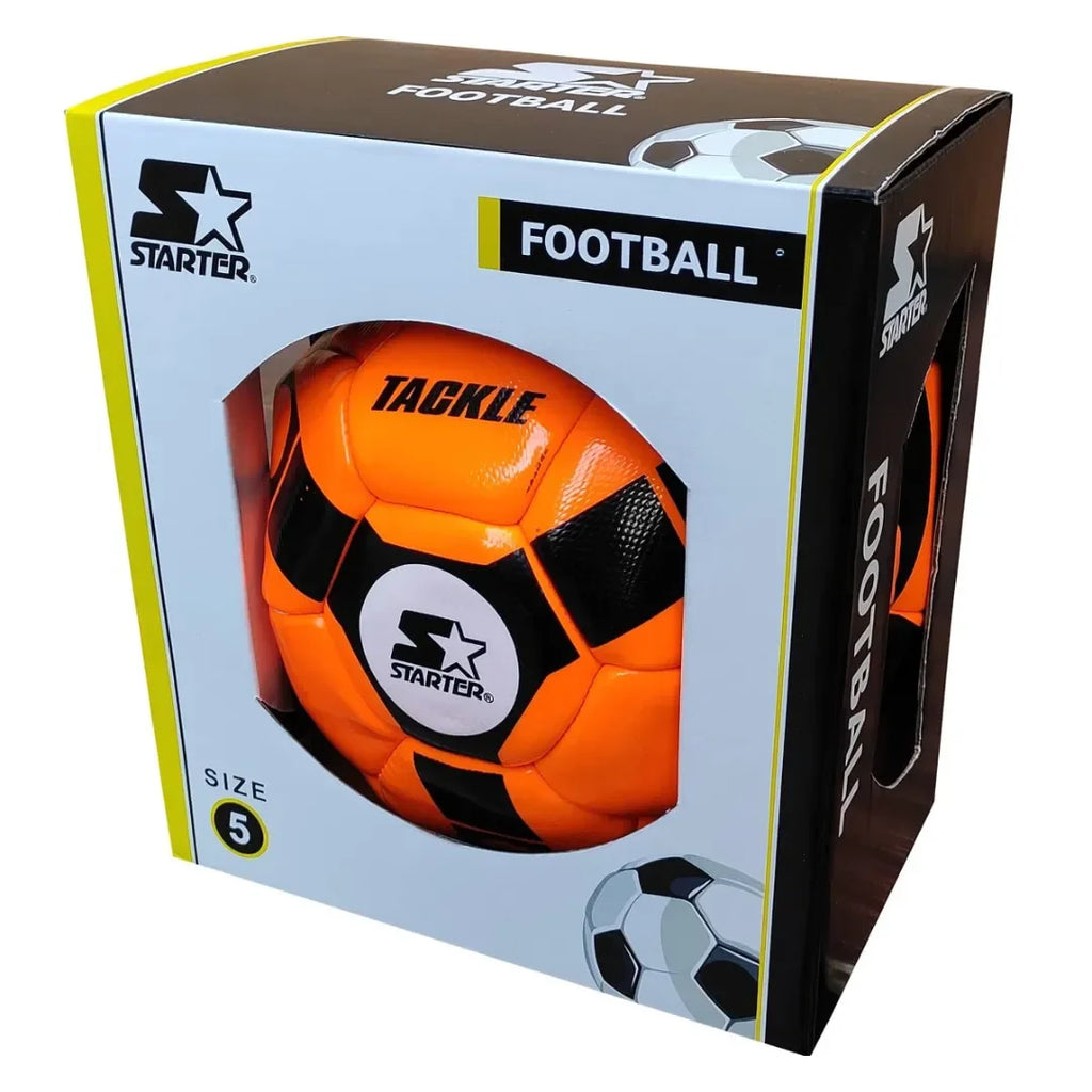 Starter Tackle Orange Football Size 5 – Durable, High-Visibility Football for All-Surface Play - Naivri