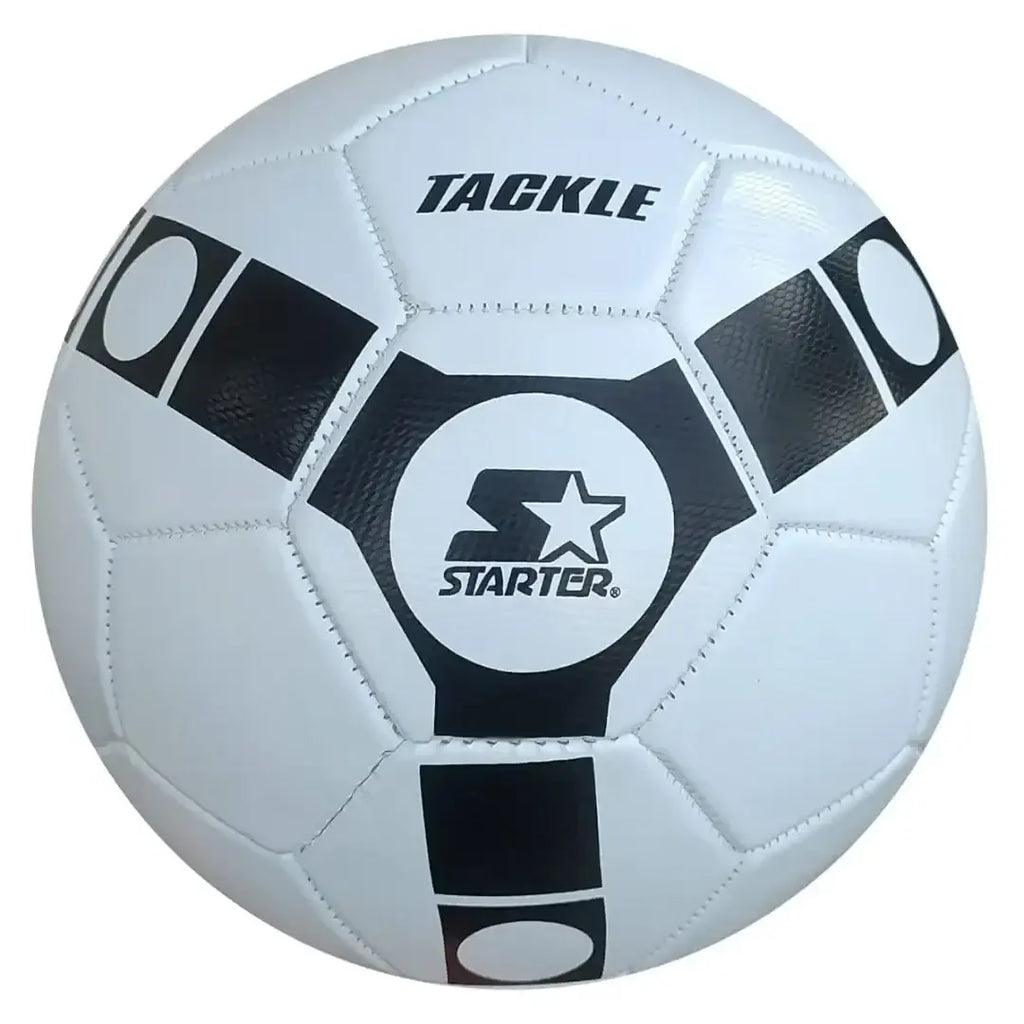 Starter Tackle White Football Size 5 – Durable All-Surface Football for Training, Practice & Recreation - Naivri