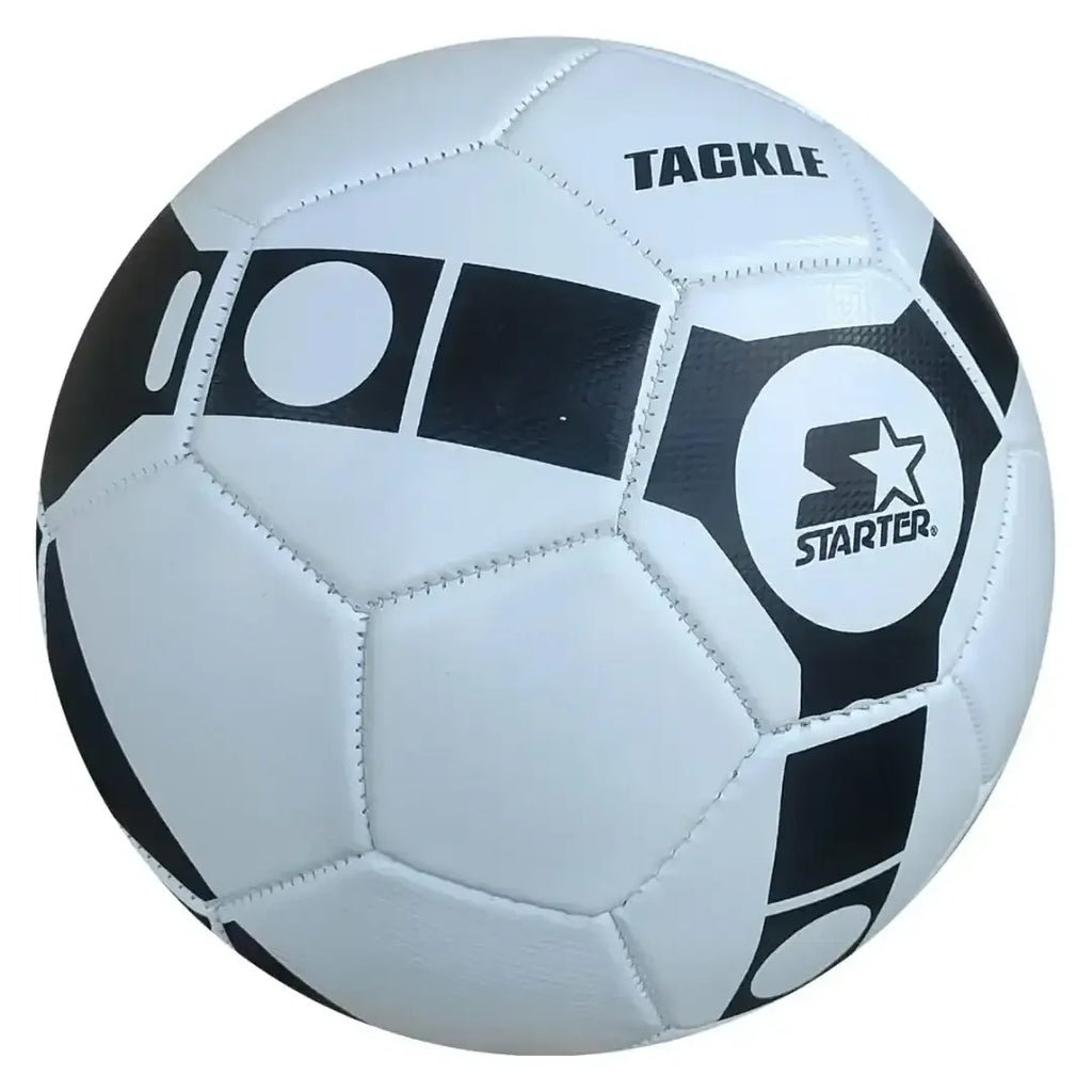 Starter Tackle White Football Size 5 – Durable All-Surface Football for Training, Practice & Recreation - Naivri