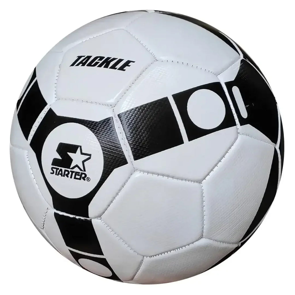 Starter Tackle White Football Size 5 – Durable All-Surface Football for Training, Practice & Recreation - Naivri