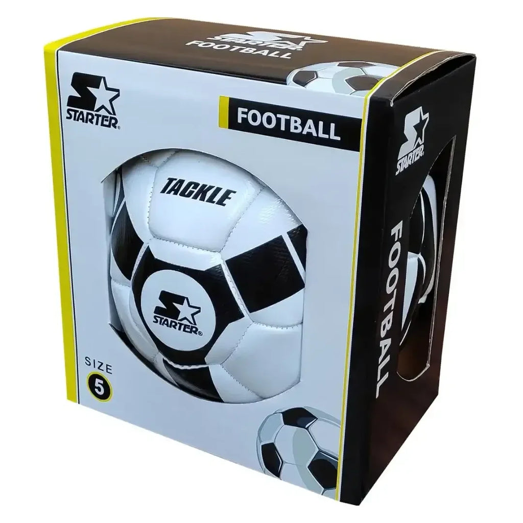 Starter Tackle White Football Size 5 – Durable All-Surface Football for Training, Practice & Recreation - Naivri