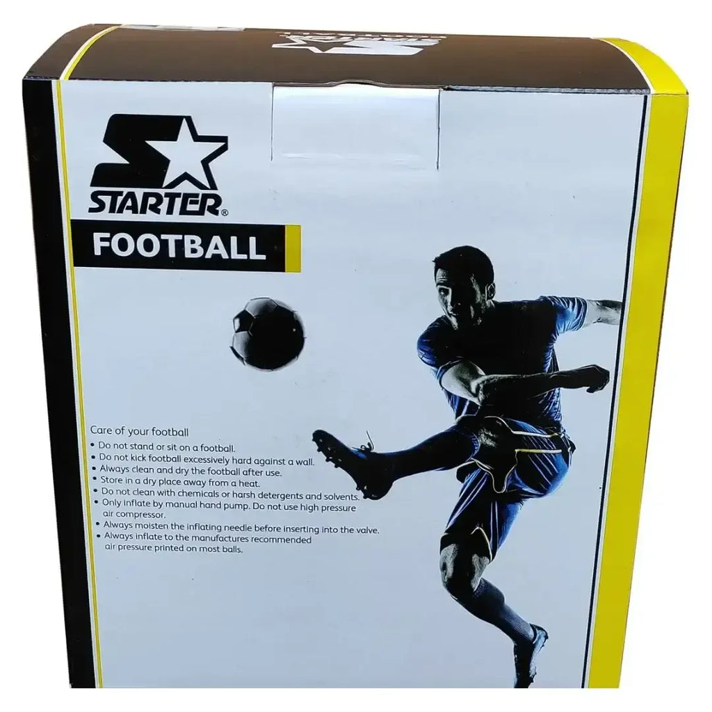 Starter Tackle White Football Size 5 – Durable All-Surface Football for Training, Practice & Recreation - Naivri