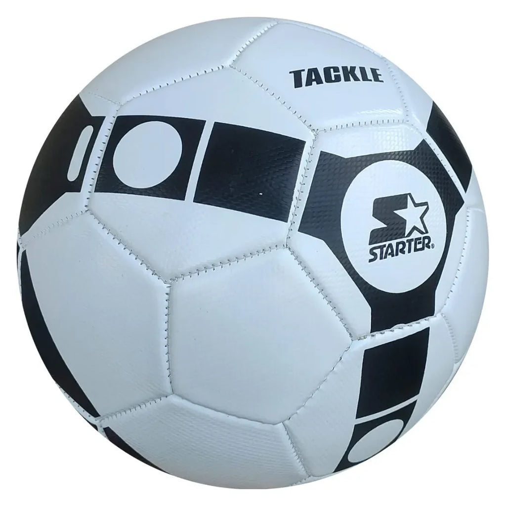 Starter Tackle White Football Size 5 – Durable All-Surface Football for Training, Practice & Recreation - Naivri