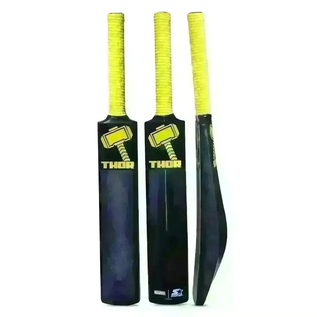 Starter Thor Cricket Bat & Ball Set Size 1 – Marvel-Inspired Outdoor Cricket Set for Young Kids - Naivri