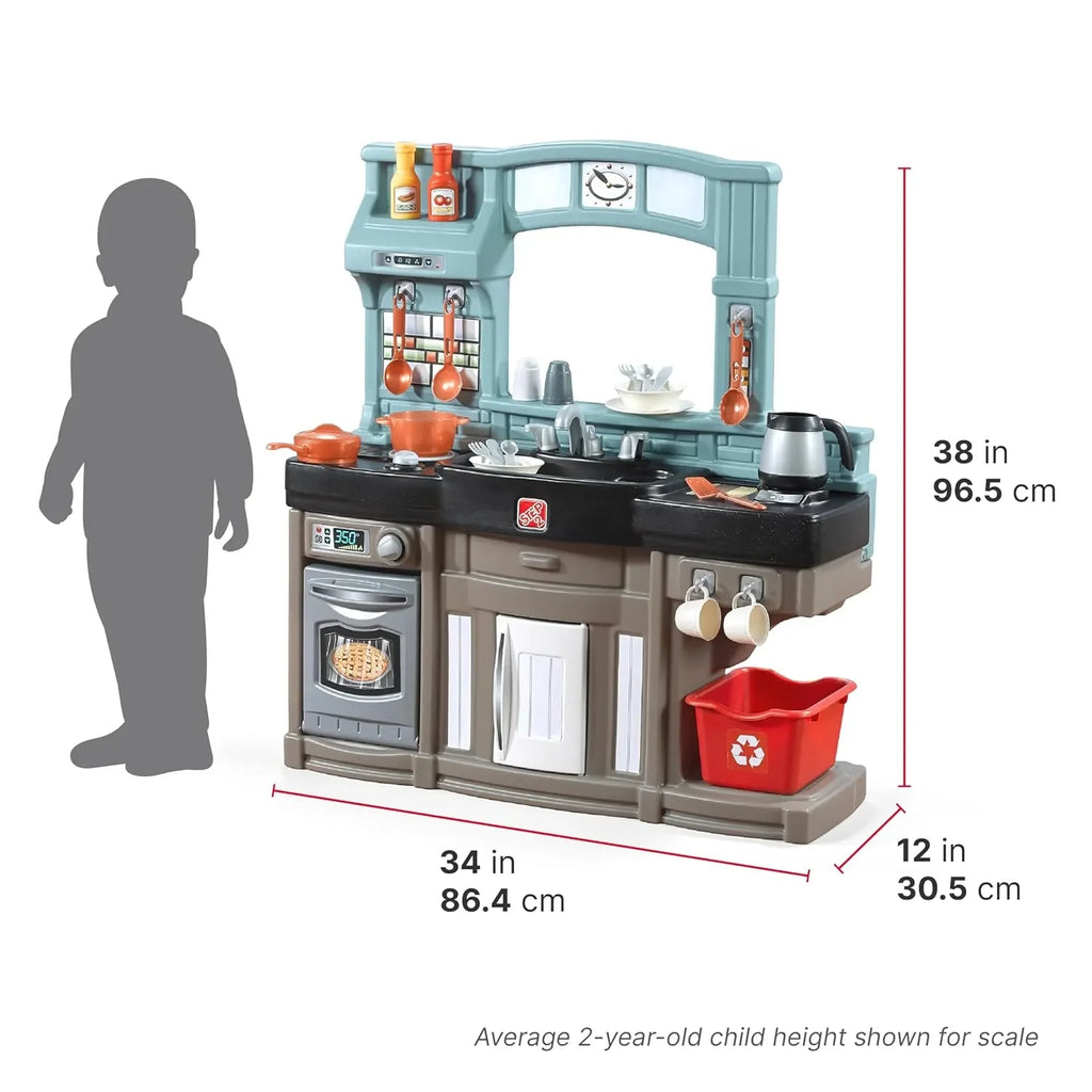 Step2 Best Chef’s Kitchen – Interactive Kids Play Kitchen Set for Ages 2 to 10 | Durable Pretend Cooking Playset with Lights, Sounds & Storage - Naivri