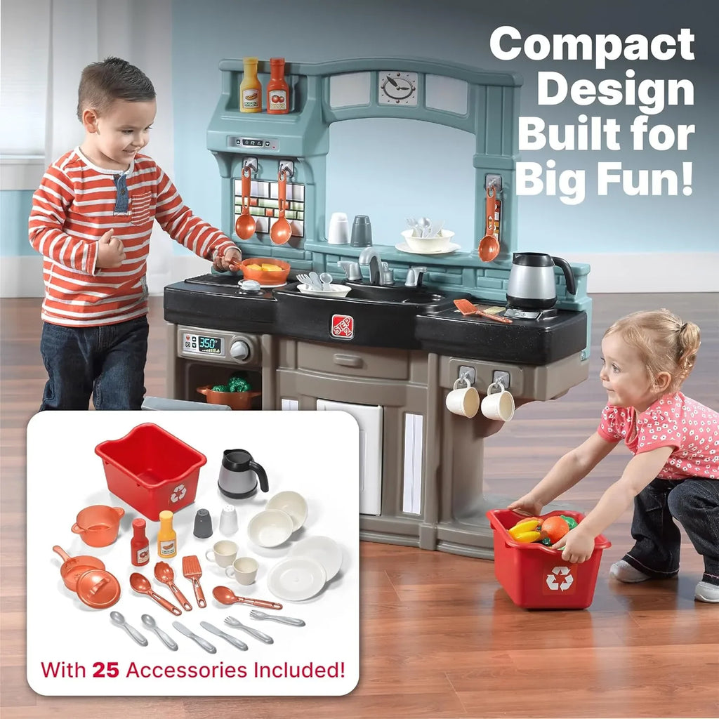 Step2 Best Chef’s Kitchen – Interactive Kids Play Kitchen Set for Ages 2 to 10 | Durable Pretend Cooking Playset with Lights, Sounds & Storage - Naivri