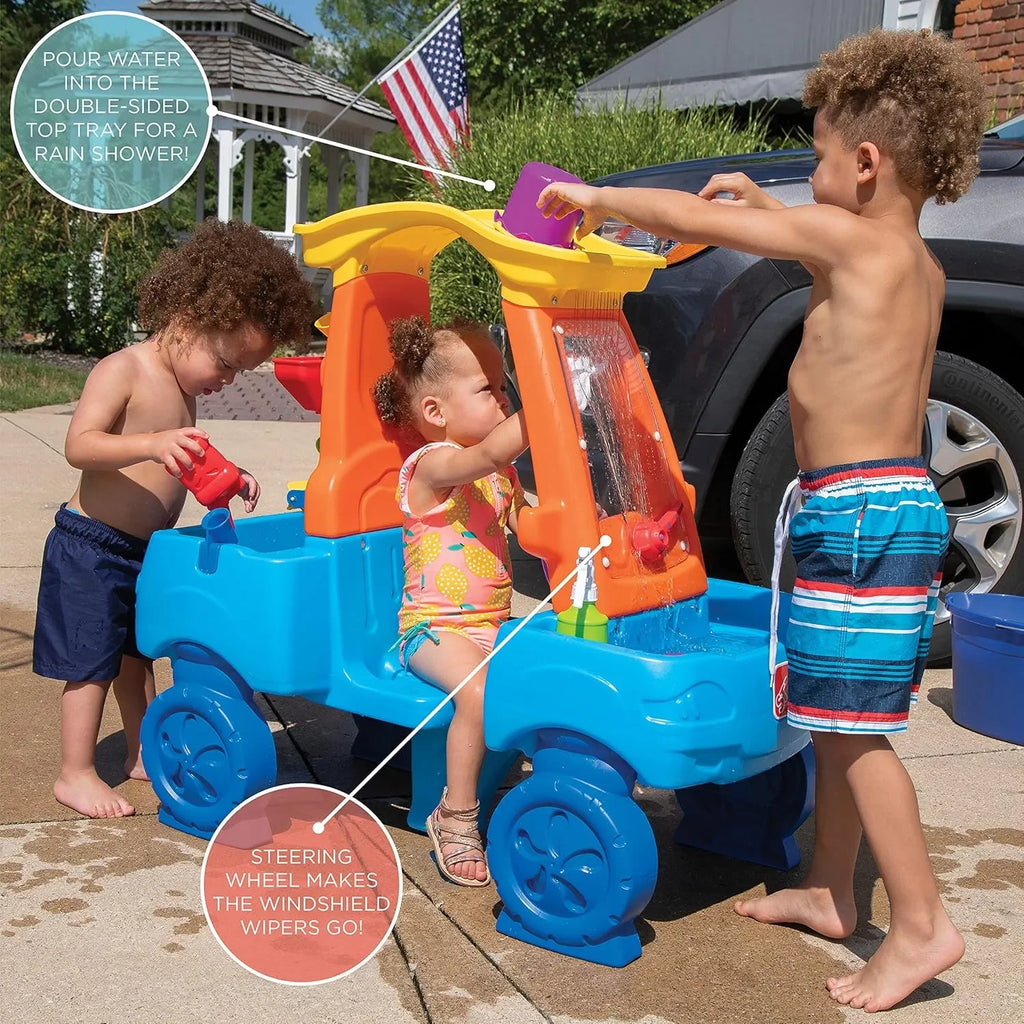 Step2 Car Wash Splash Center – Outdoor Water Fun Meets Imaginative Play for Kids (3 to 8 Years) - Naivri