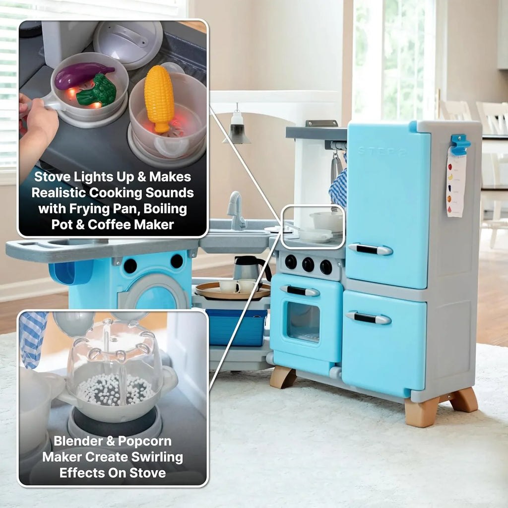 Step2 Cook & Care Corner Kitchen and Nursery – Interactive Role Play Kitchen and Nursery Set for Kids - Naivri