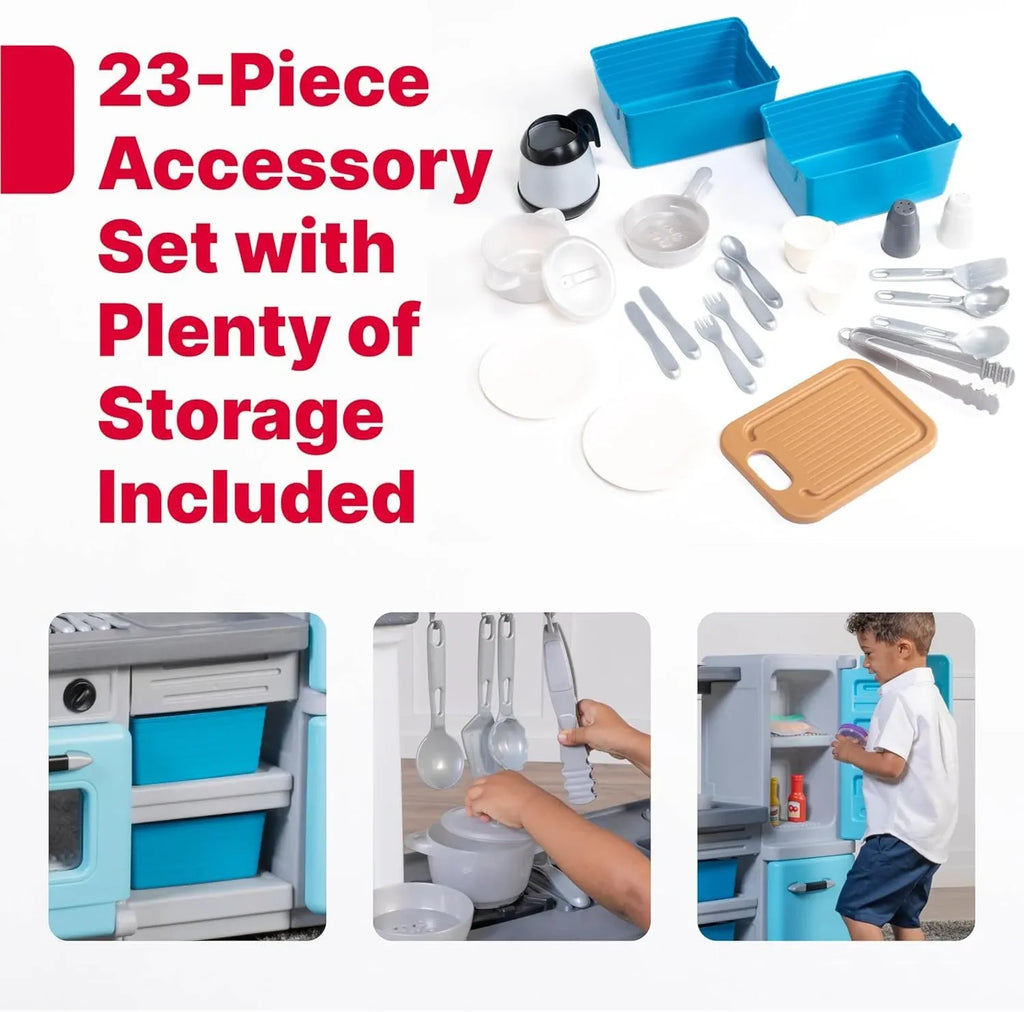 Step2 Cooking Time Kitchen – Realistic Pretend Play Kitchen Set for Toddlers and Kids - Naivri