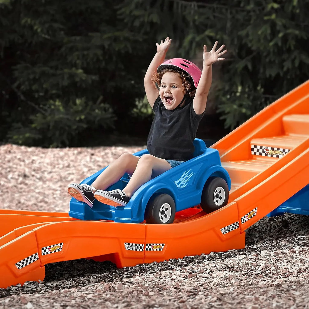 Step2 Extreme Thrill Coaster – Backyard Roller Coaster Ride-On Toy for Kids Ages 3-10 | Durable Outdoor Playset with 14 ft Track & 30-Inch Platform - Naivri