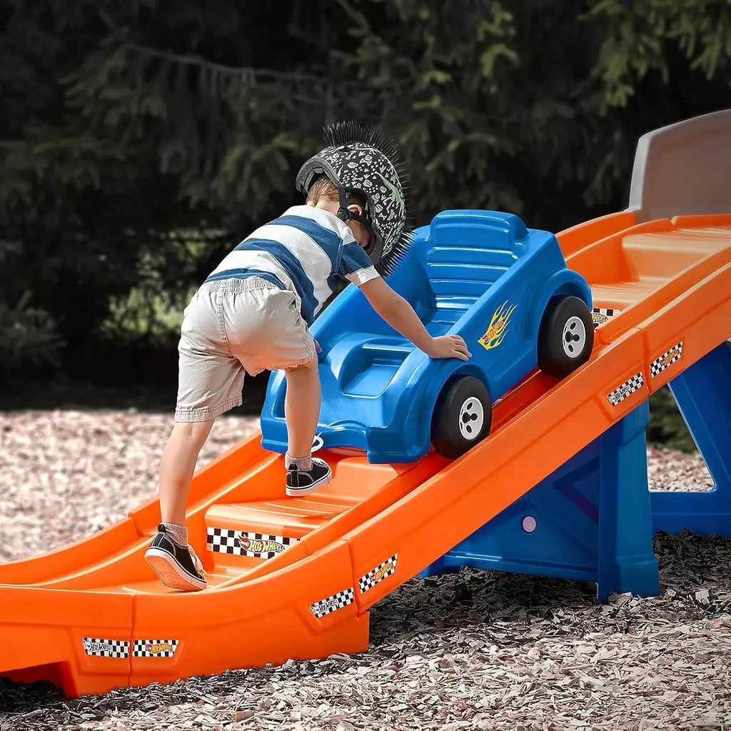 Step2 Extreme Thrill Coaster – Backyard Roller Coaster Ride-On Toy for Kids Ages 3-10 | Durable Outdoor Playset with 14 ft Track & 30-Inch Platform - Naivri