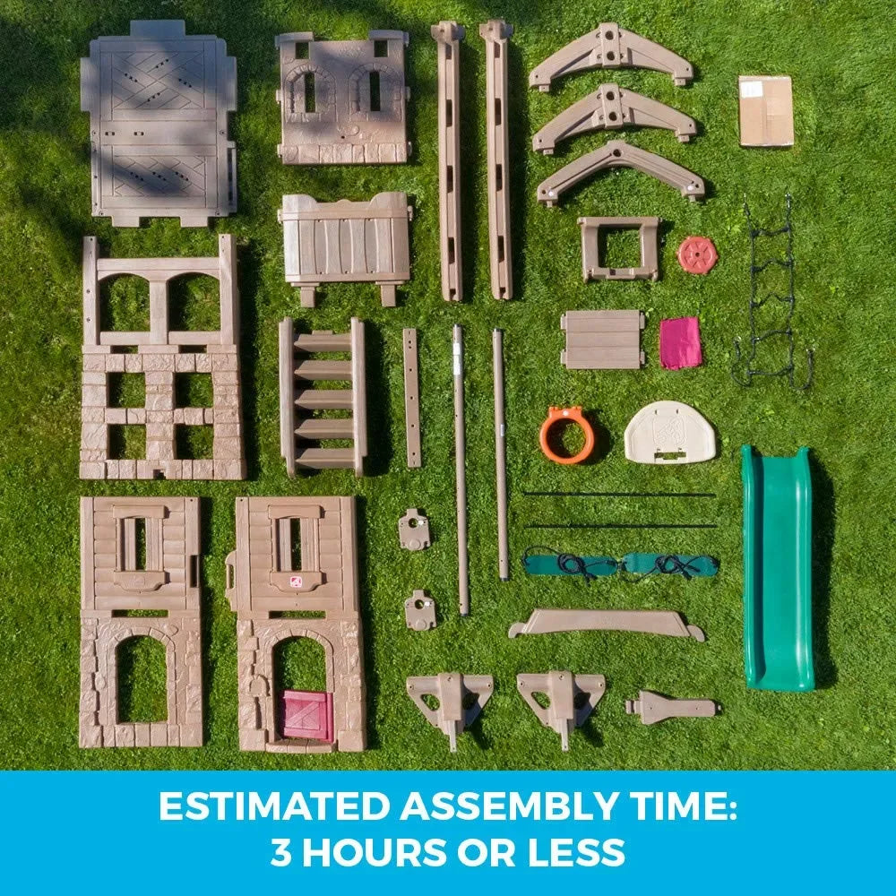Step2 Naturally Playful Adventure Lodge Play Center – Outdoor Swing Set & Playhouse for Kids Ages 3-10 - Naivri