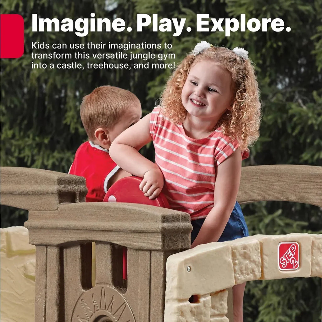 Step2 Naturally Playful Woodland Climber – Outdoor Playset for Toddlers with Slide, Climbing Wall & Sandbox Area - Naivri