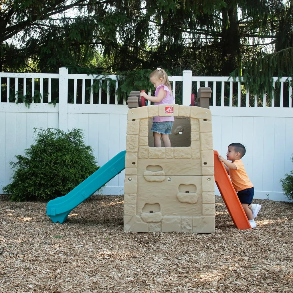 Step2 Naturally Playful Woodland Climber – Outdoor Playset for Toddlers with Slide, Climbing Wall & Sandbox Area - Naivri