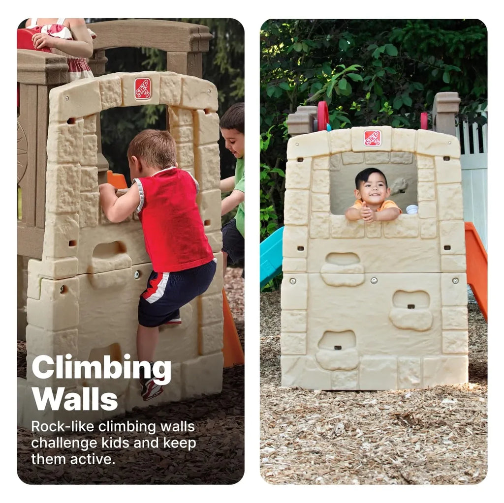 Step2 Naturally Playful Woodland Climber – Outdoor Playset for Toddlers with Slide, Climbing Wall & Sandbox Area - Naivri