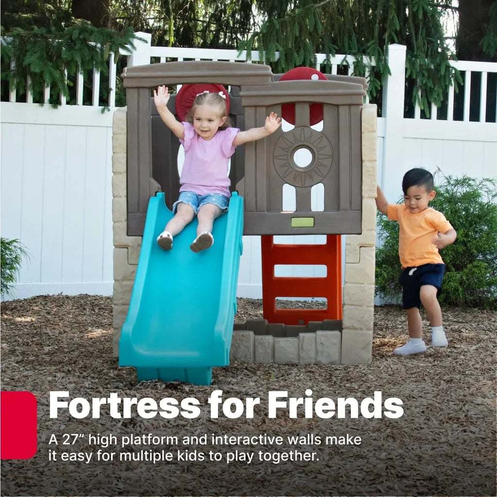 Step2 Naturally Playful Woodland Climber – Outdoor Playset for Toddlers with Slide, Climbing Wall & Sandbox Area - Naivri