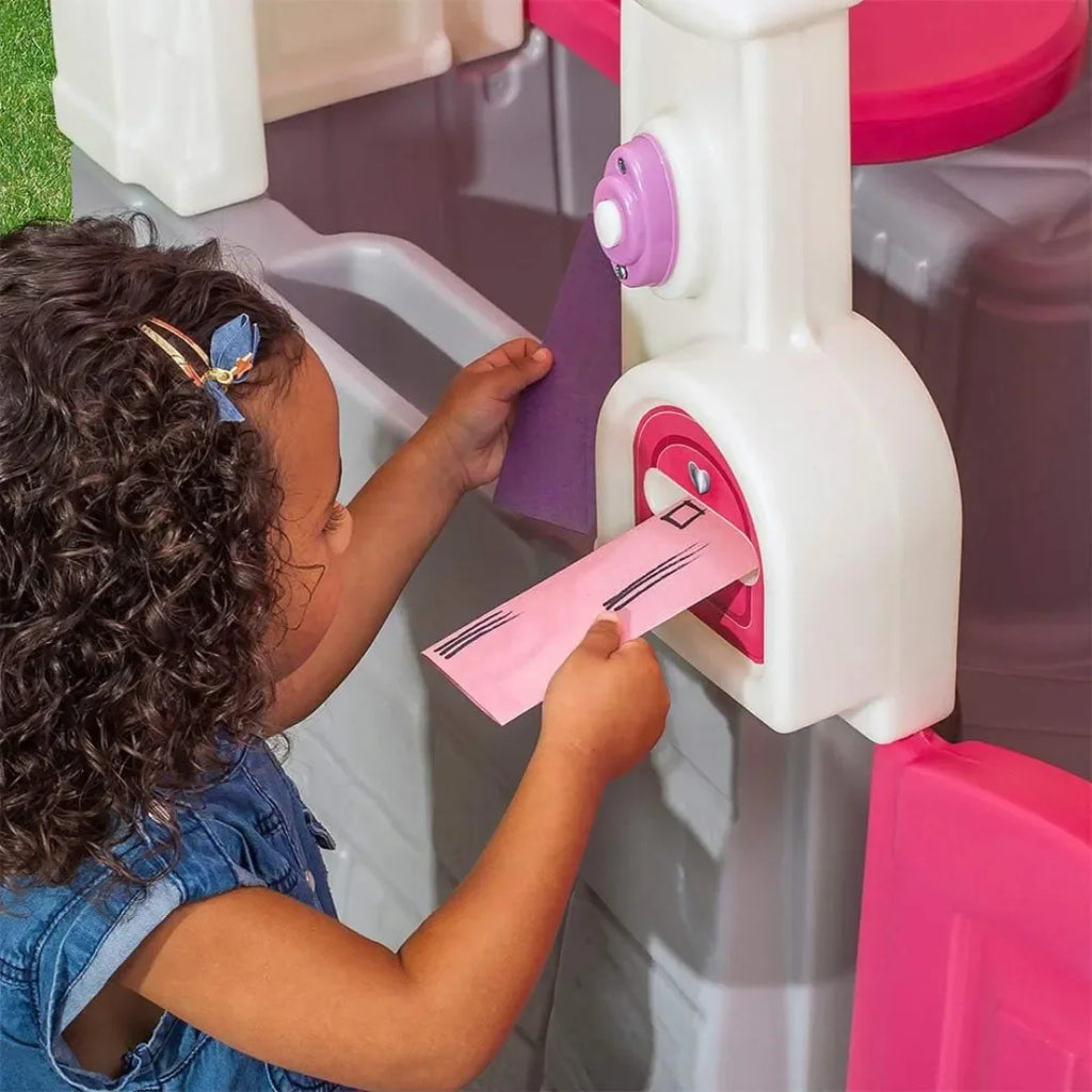 Step2 Neat & Tidy Cottage Playhouse for Kids | Indoor & Outdoor Pretend Play House for Ages 1.5 to 8 Years | Durable Plastic Playset with Kitchen, Phone & Doorbell | Pink - Naivri