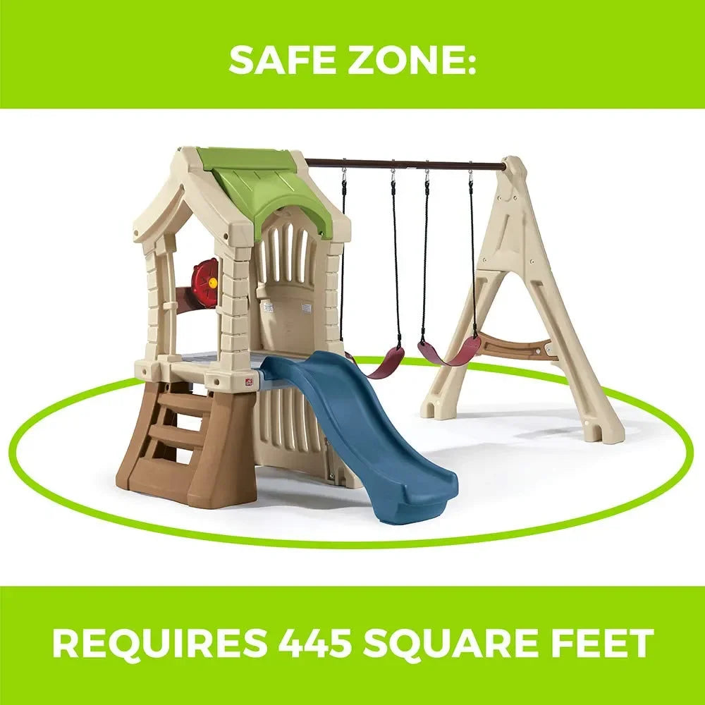 Step2 Play-Up Gym Set – Outdoor Swing Set and Playhouse for Kids - Naivri