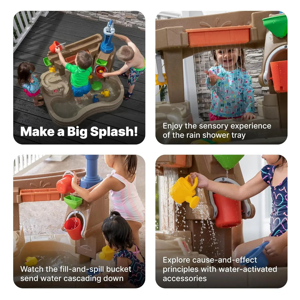 Step2 Pump & Splash Discovery Pond – Durable Outdoor Water Table for Toddlers and Kids | Educational Water Play Toy - Naivri