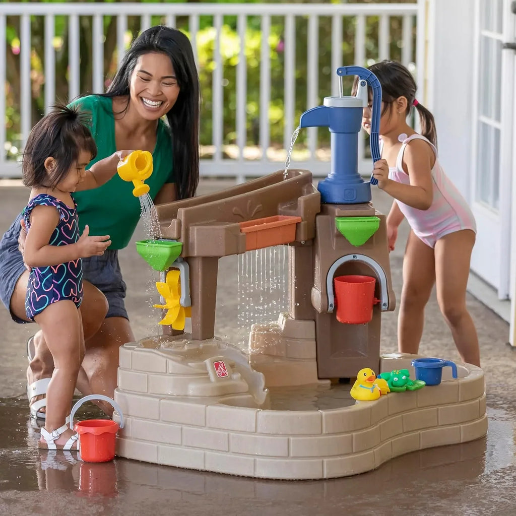 Step2 Pump & Splash Discovery Pond – Durable Outdoor Water Table for Toddlers and Kids | Educational Water Play Toy - Naivri