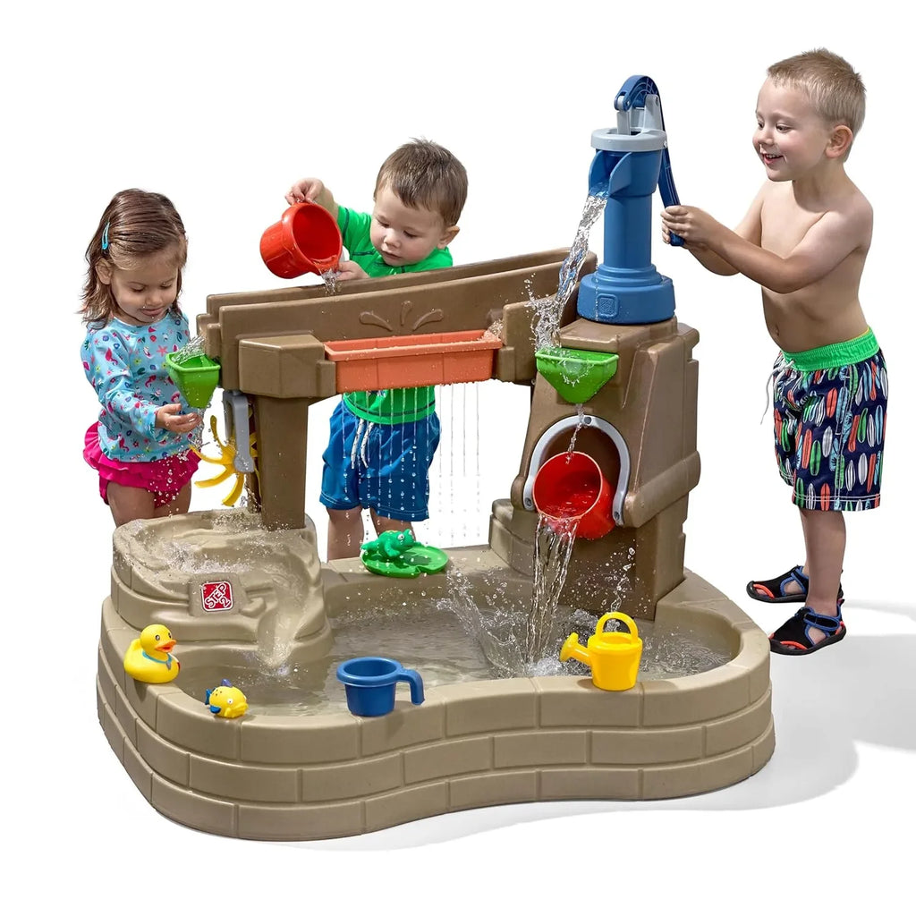 Step2 Pump & Splash Discovery Pond – Durable Outdoor Water Table for Toddlers and Kids | Educational Water Play Toy - Naivri