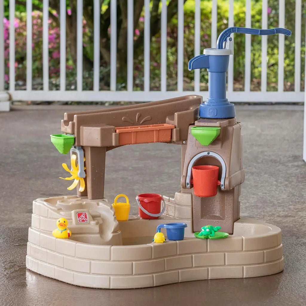 Step2 Pump & Splash Discovery Pond – Durable Outdoor Water Table for Toddlers and Kids | Educational Water Play Toy - Naivri