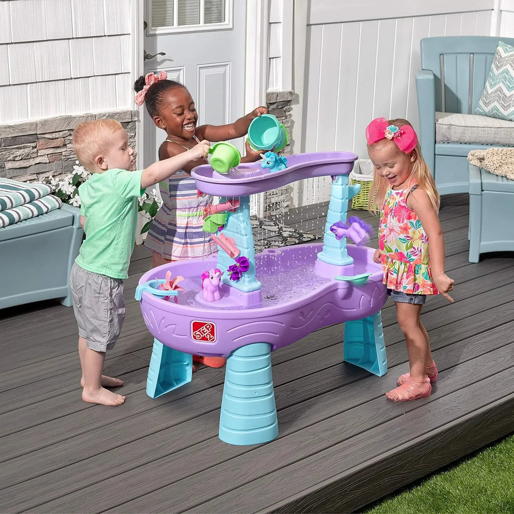 Step2 Rain Showers & Unicorns Water Table – A Magical Outdoor Water Play Set for Kids - Naivri