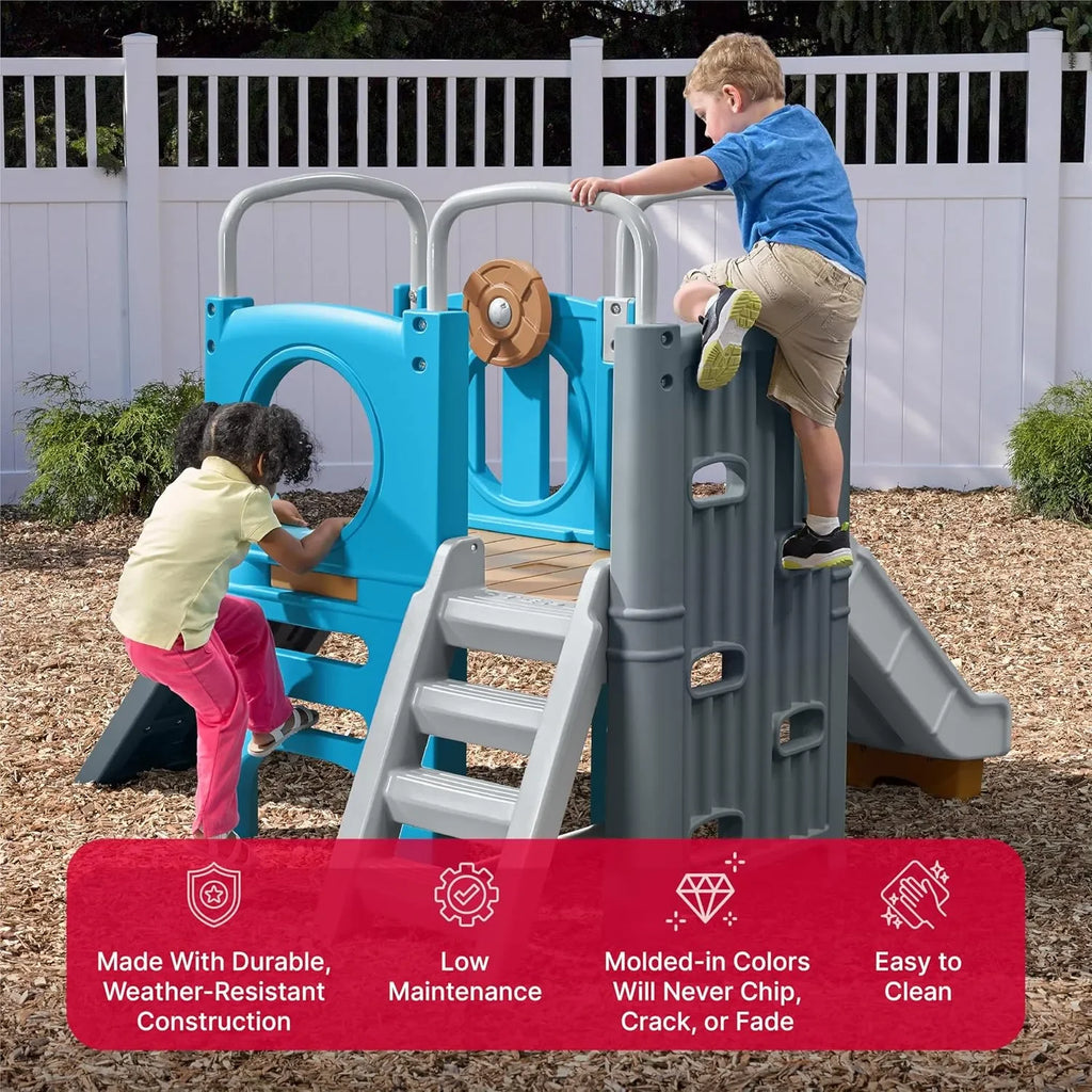 Step2 Scout & Slide Climber – Durable Outdoor Playset for Active Kids' Imaginative Adventures - Naivri