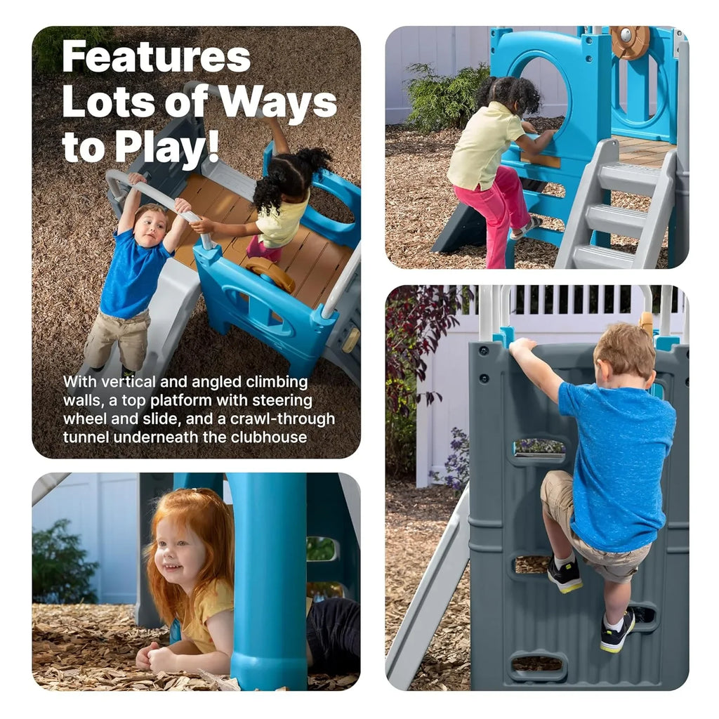 Step2 Scout & Slide Climber – Durable Outdoor Playset for Active Kids' Imaginative Adventures - Naivri